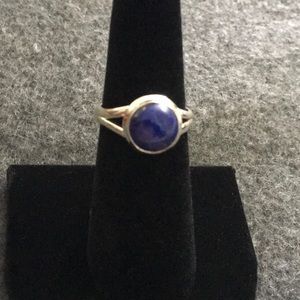 Modern Style Lapis Ring 925